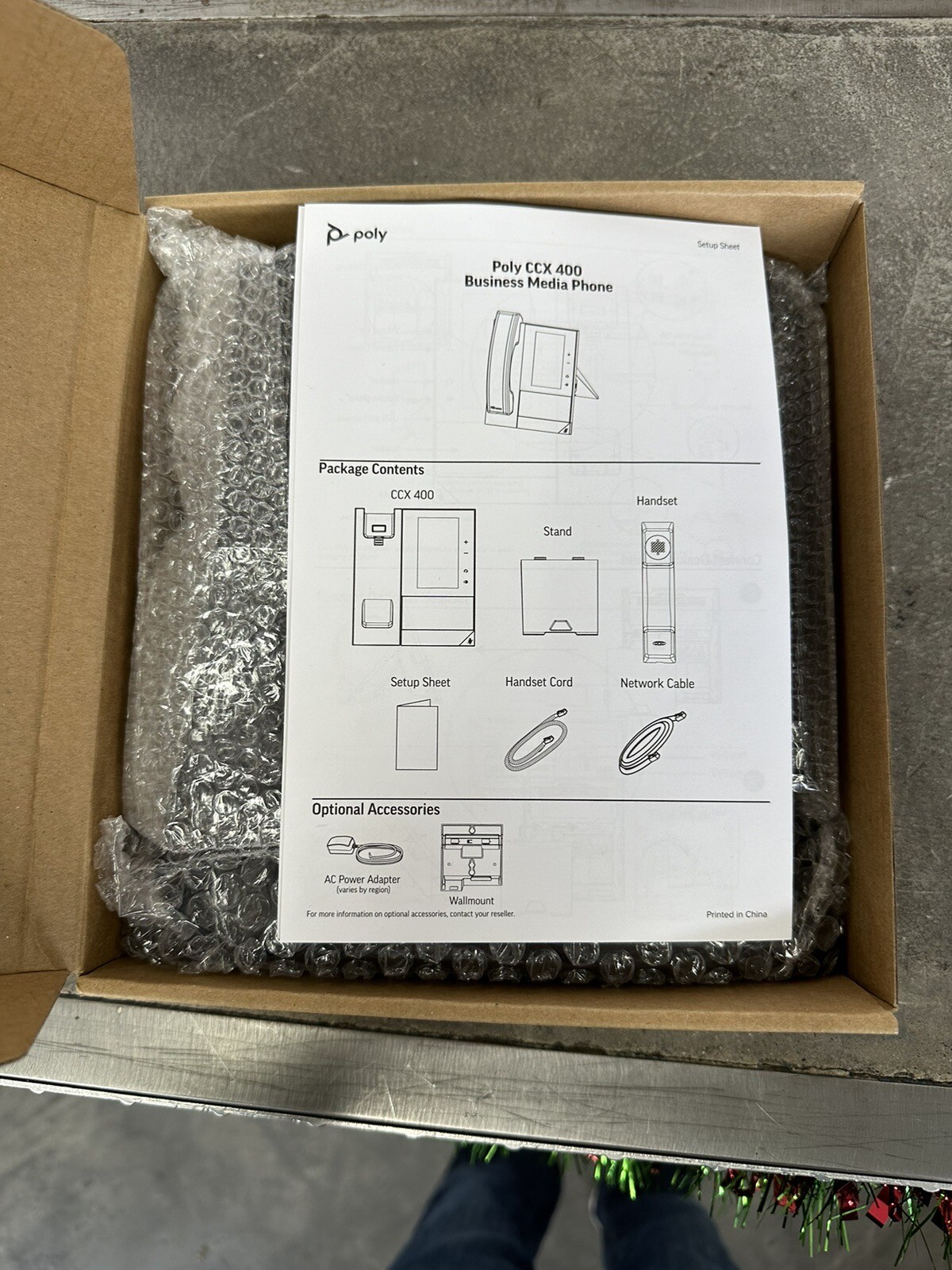 NEW Polycom CCX 400 2200-49700-019 CCX 400 Business Media Desk Phone Set of 3