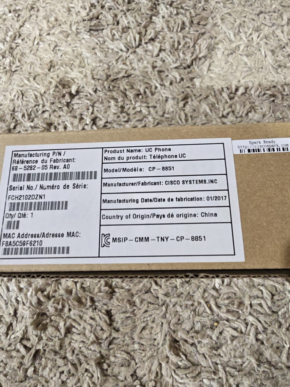 Cisco Cp-8851-K9. Voip Ip Phone. Brand New.