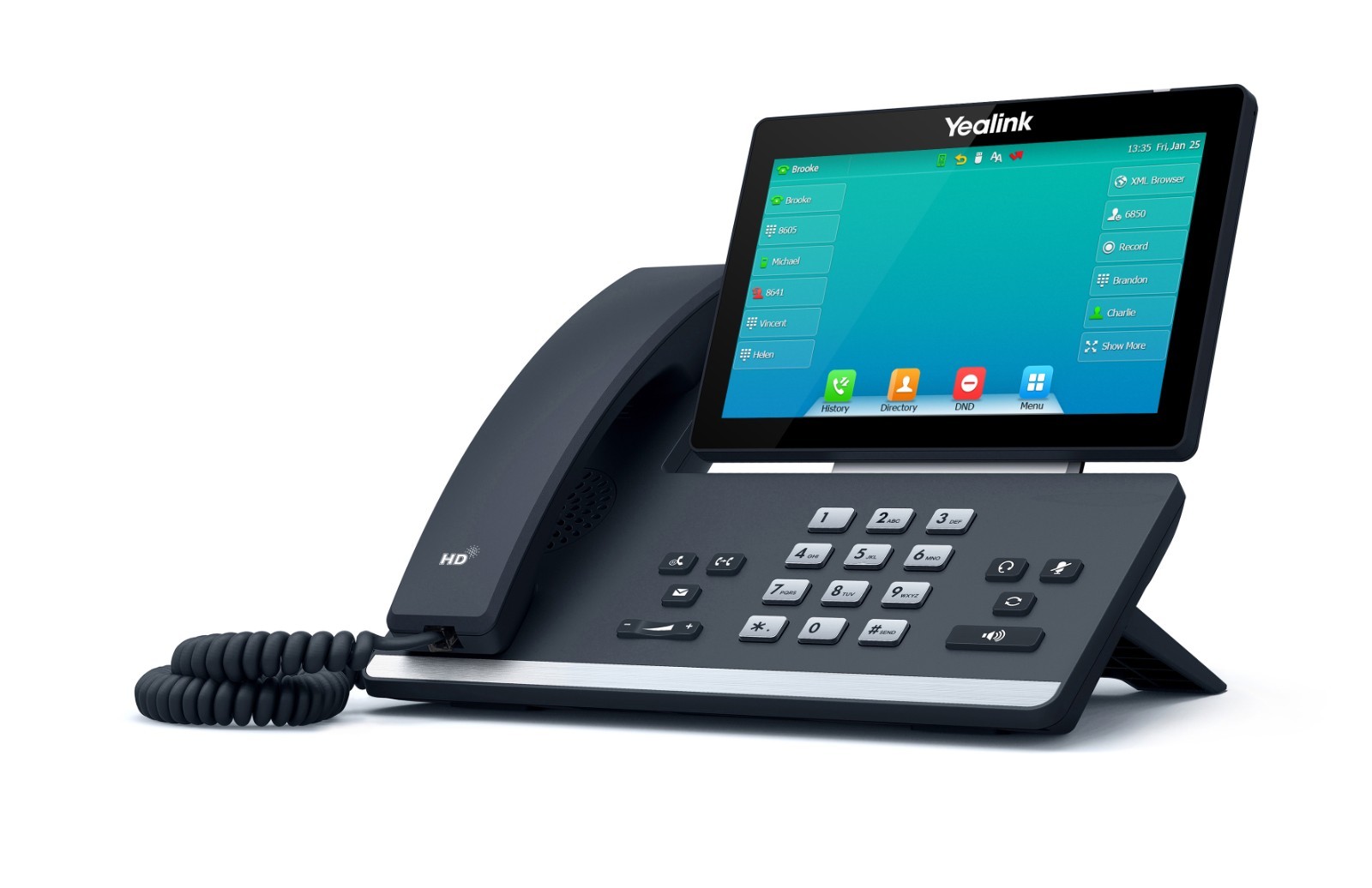 Yealink SIP-T57W 7″ Touch IP Phone WiFi Bluetooth PoE 16-Line | New Sealed