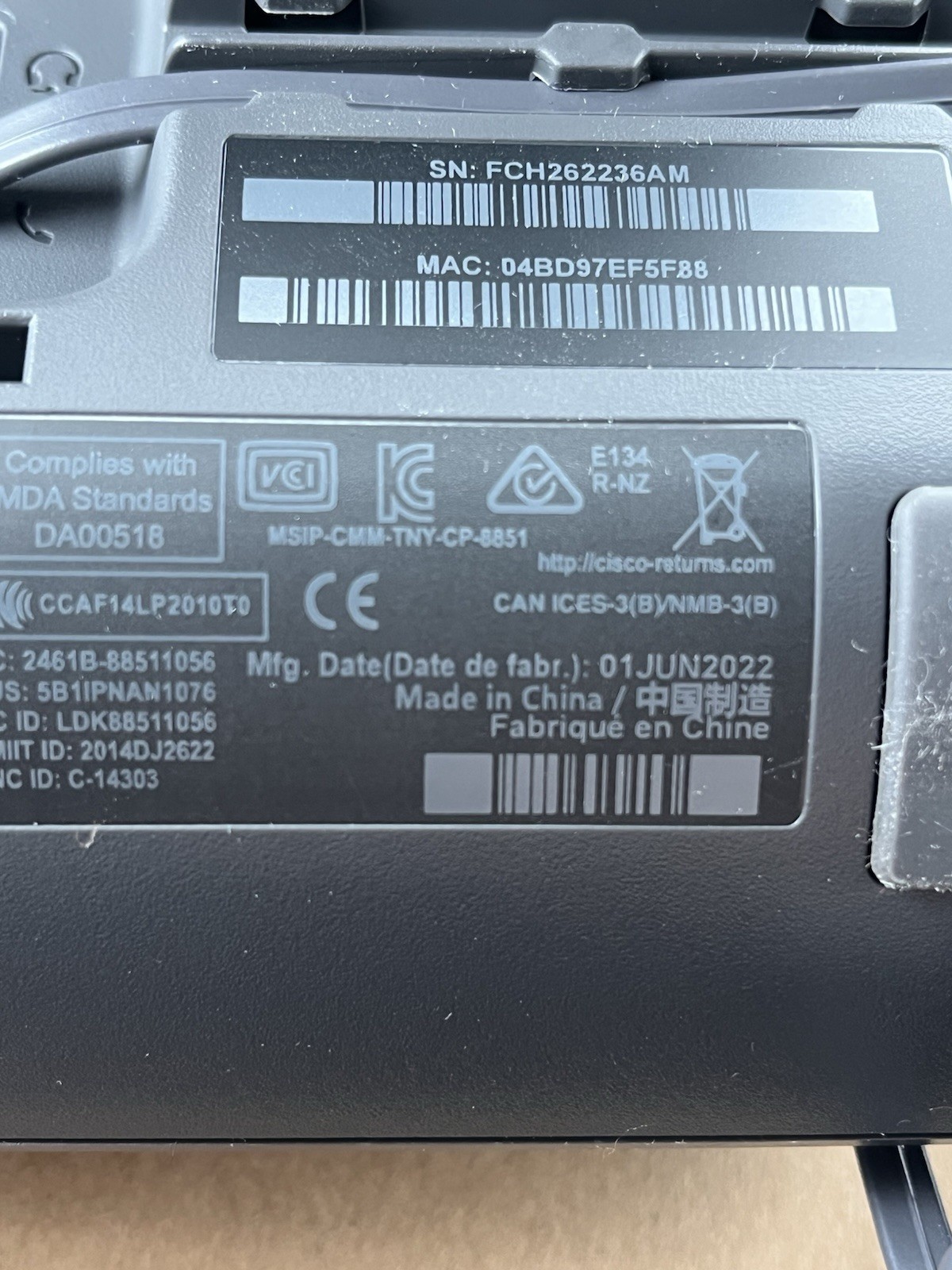 Cisco 8841 CP-8841-K9 IP Phone – Charcoal