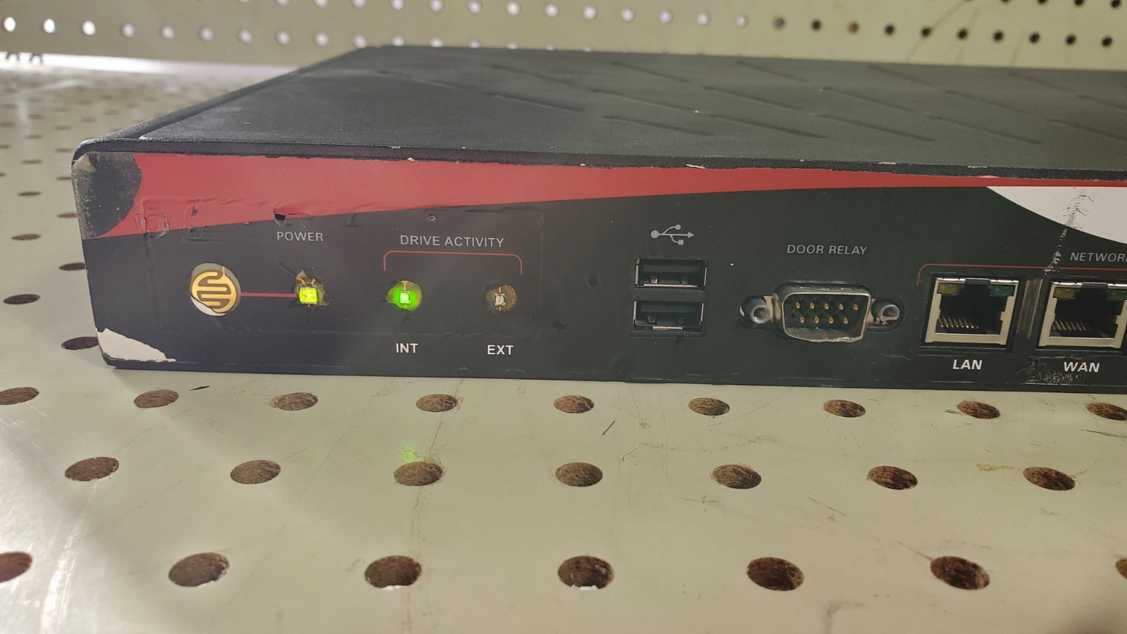ALLWORX 48X VoIP Network Server and Phone System Front Panel Peeled Off