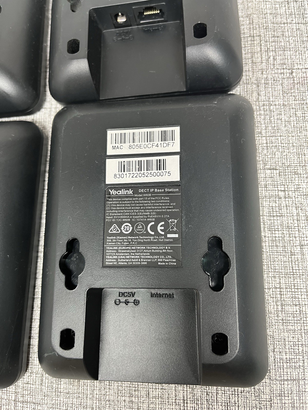Yealink W60B DECT IP Base Station UNIT ONLY – 4 units