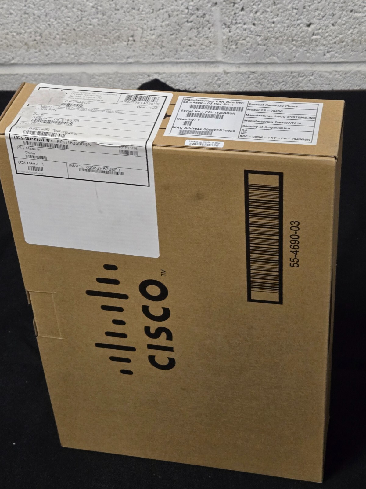 Cisco CP-7945G Multi-Line Color Gig IP Phone – SIP – SCCP – New- Bulk Pricing