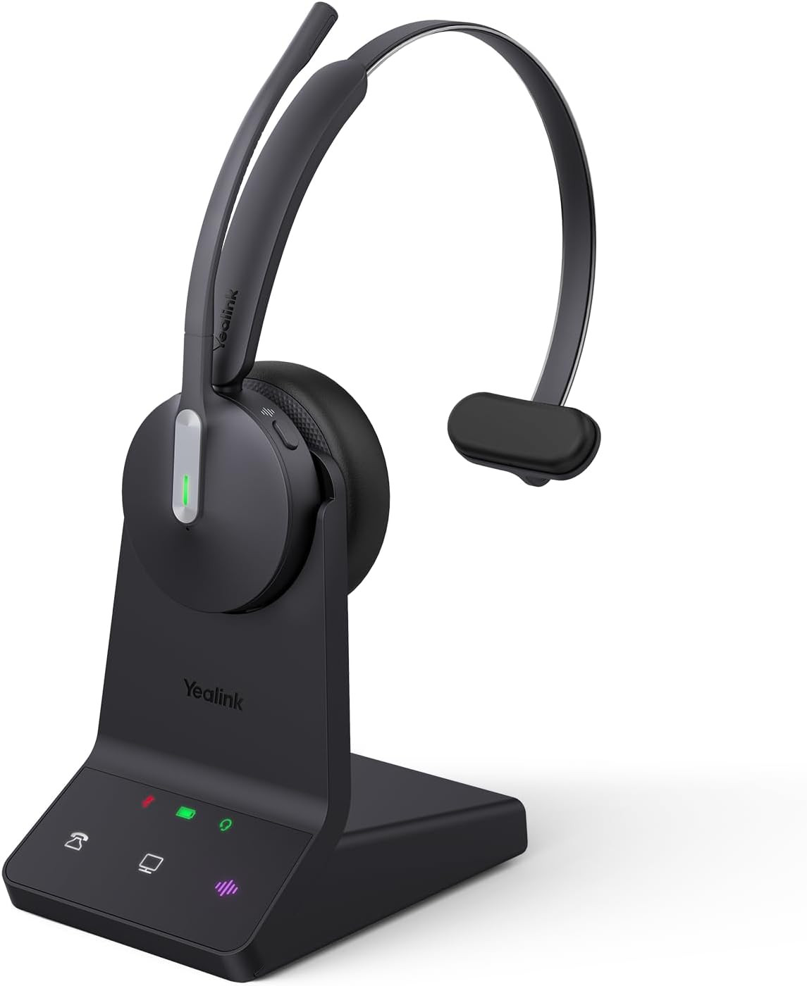 WH64 DECT & Bluetooth Wireless Mono Headset, 606Ft Long Range Work Headphones, 3