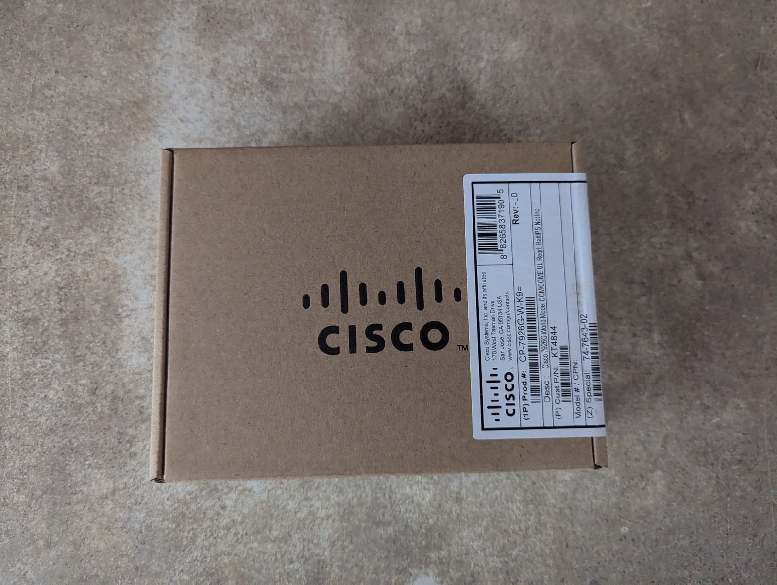CISCO CP-7926G-W-K9 UNIFIED WIRELESS IP PHONE
