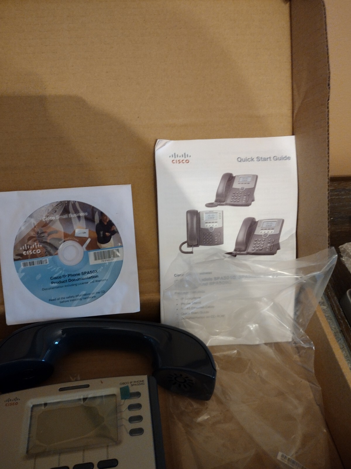 Cisco SPA 504G 4-Line, 2-Port Switch PoE IP Phone Open Box