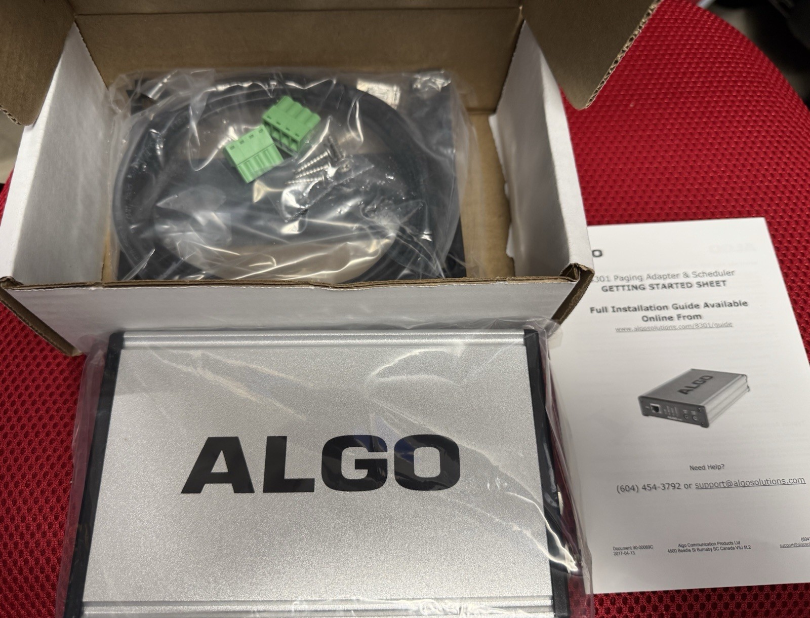 Algo 8301 PoE IP Voice Paging Adapter with Audio Streaming & Bell Scheduler –NEW
