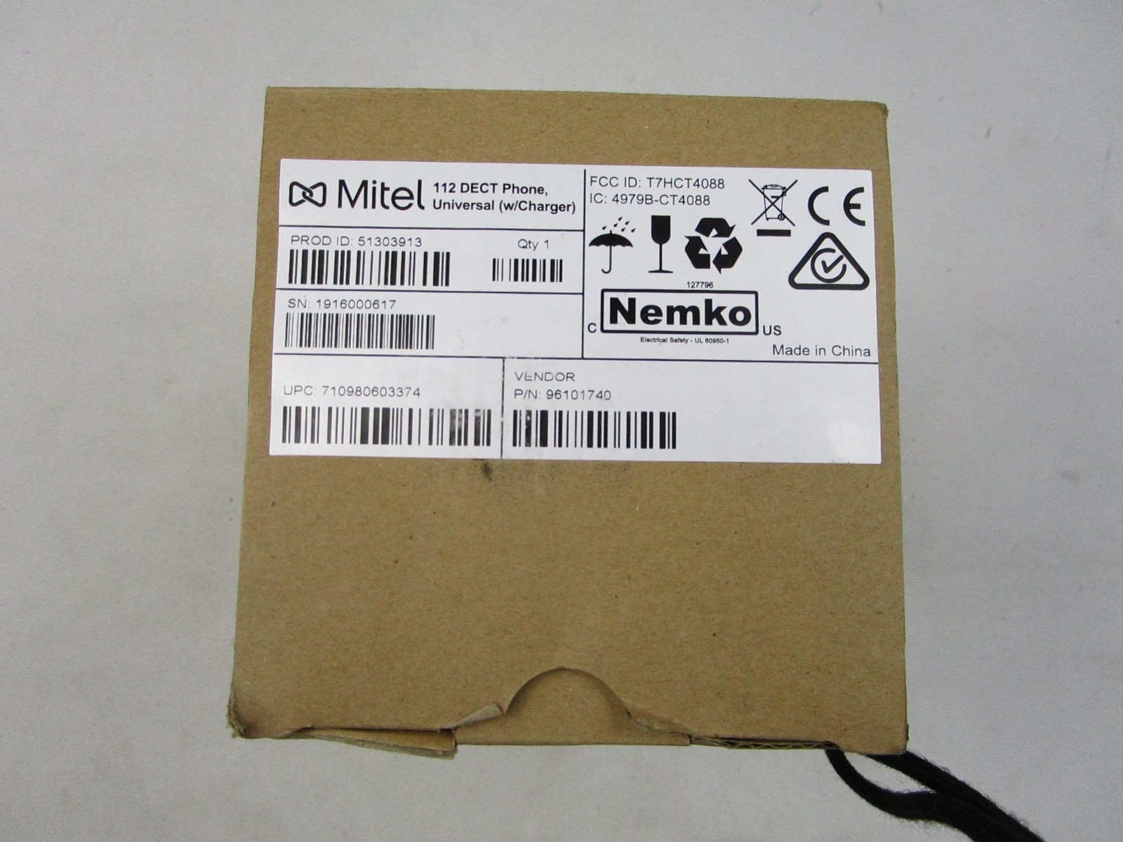 Mitel 112 DECT Cordless Phone Universal with Charger Wireless- 51303913 – New