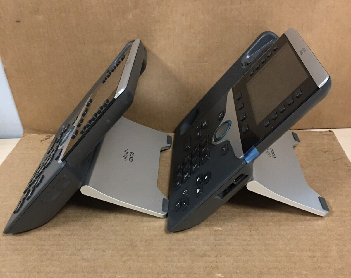 (LOT OF 2) Cisco CP-8851 CP-8851-K9 IP Office Phone W/ Handset & Stand