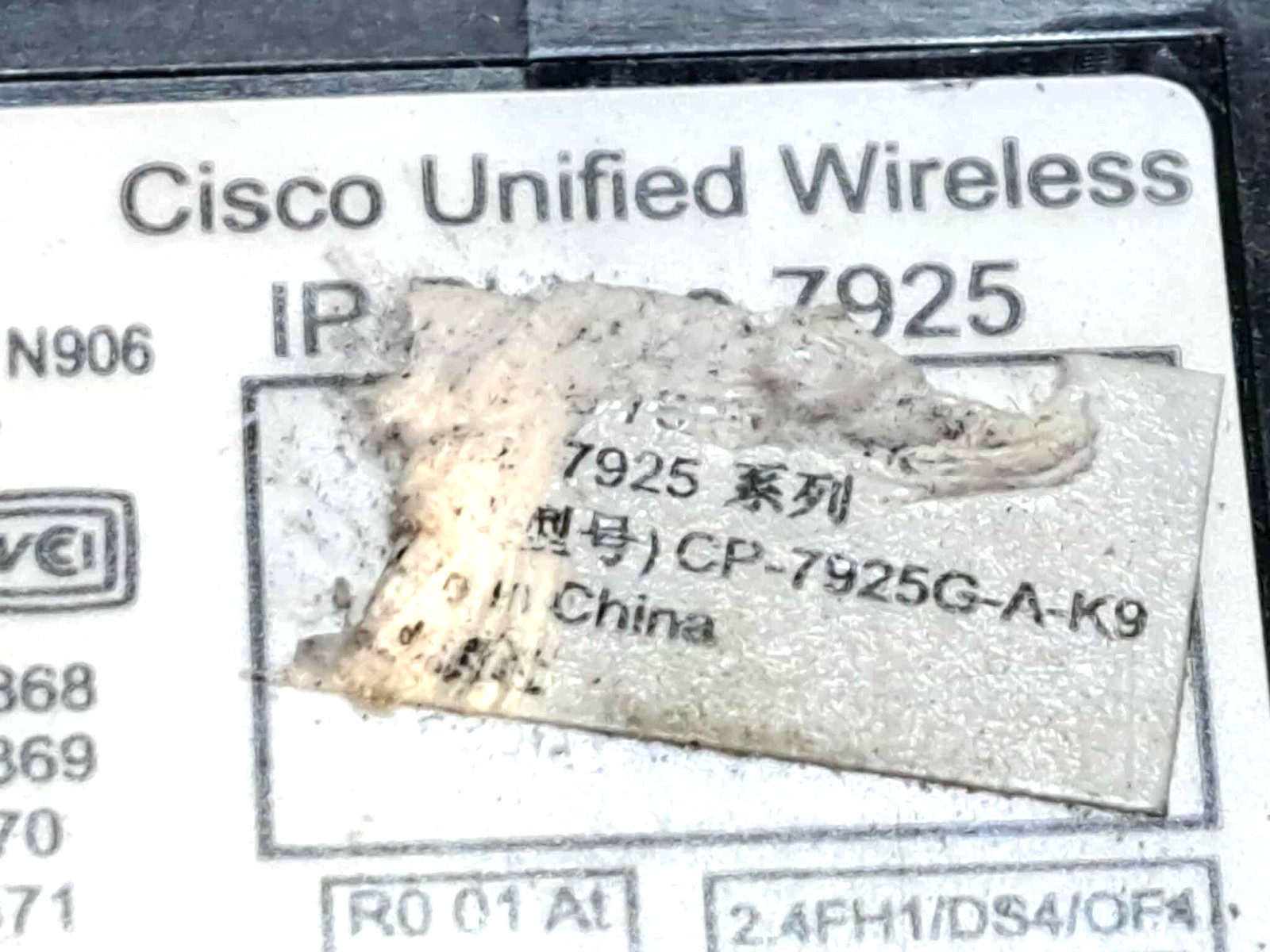 ⚡NO BATTERY⚡CISCO CP-7925G-A-K9 VOIP PHONE UNIFIED WIRELESS IP TELEPHONE WIFI⚡