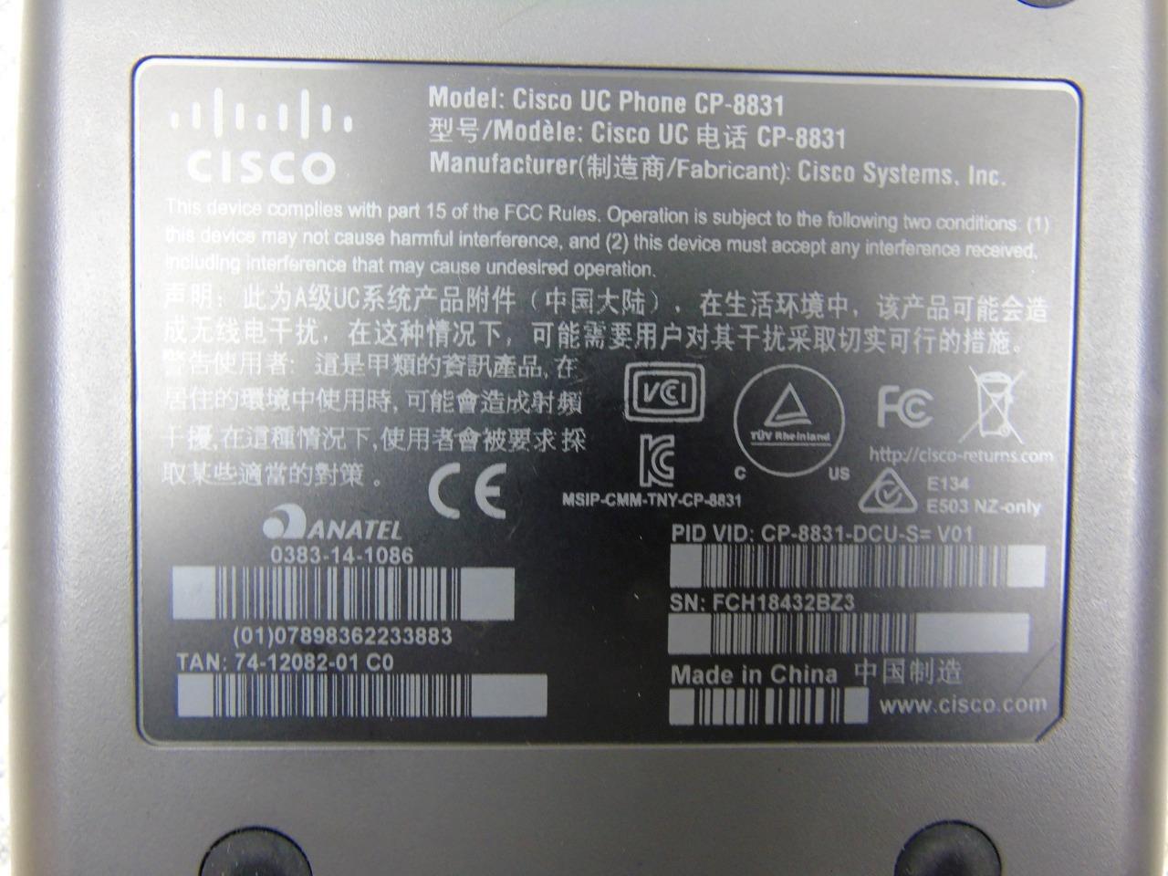 Cisco Unified UC Phone CP-8831 VoIP Conference Phone Control Unit Wired
