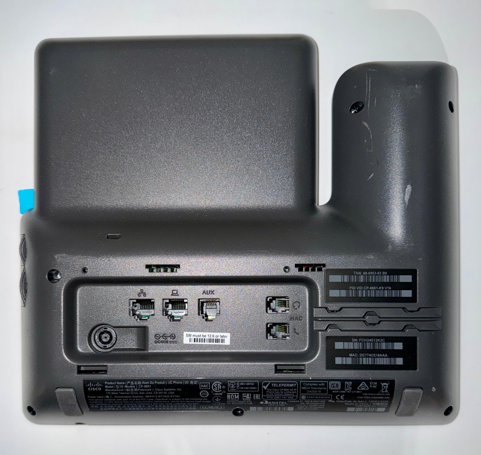 Lot of 2 CP-8851-K9 – Cisco IP Phone