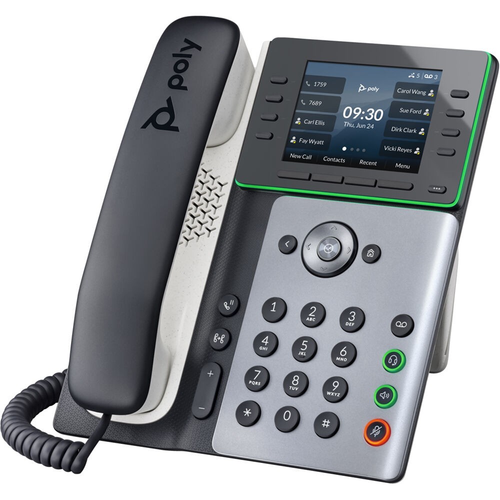 HP Poly 89B53AA#ABA Edge E350 IP Phone and PoE-enabled with Power Supply