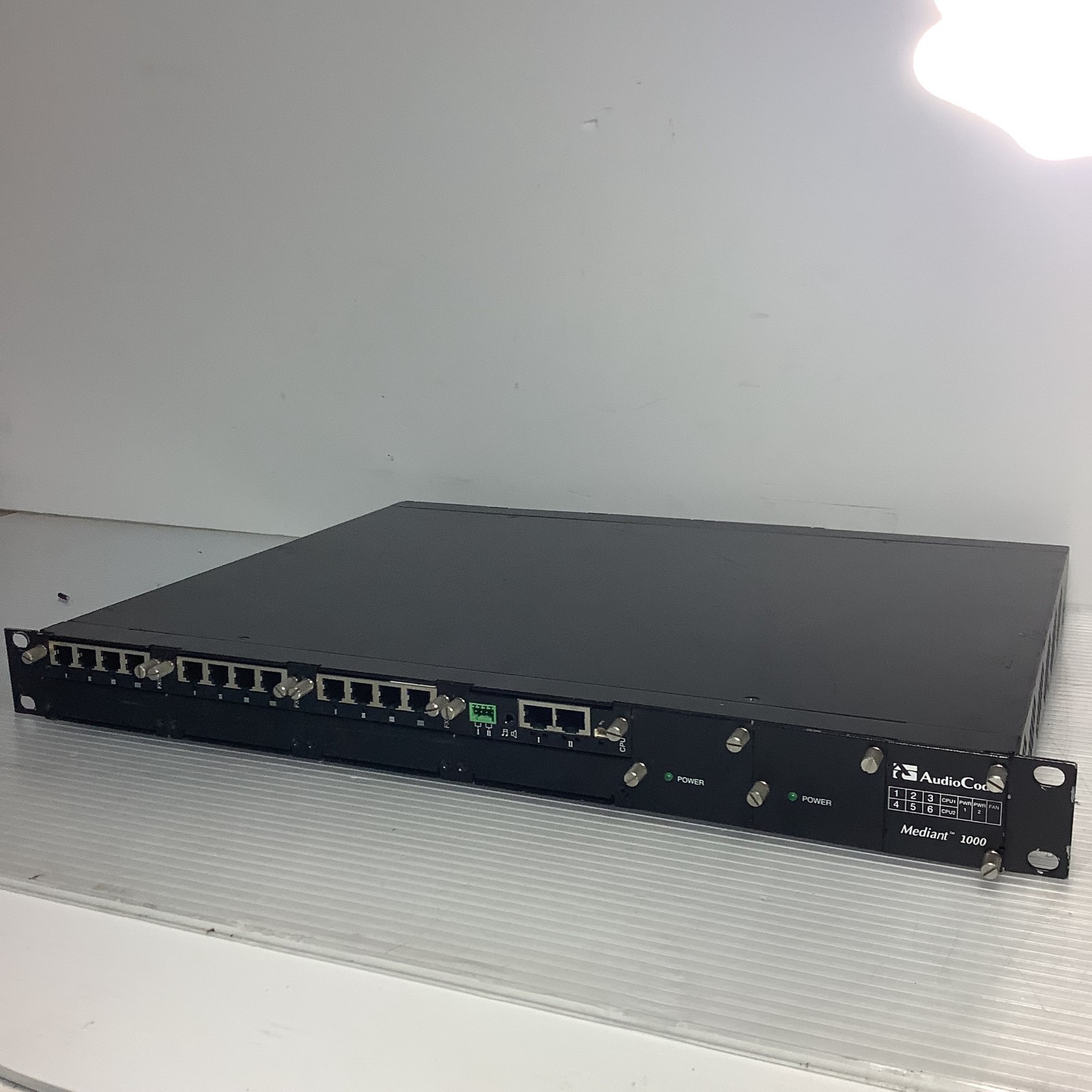 AudioCodes Mediant 1000 CPN M1K-CH Gateway – Model GT-PM00114 – Untested