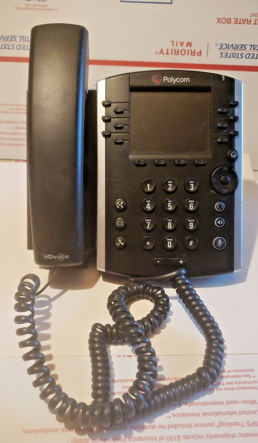 Polycom VVX400 Color Display IP VoIP Business Desk Phone WITH AC POWER SUPPLY