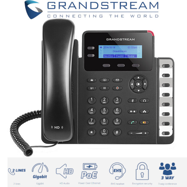 Grandstream GXP1628 Gigabit IP Phone 2 Line HD PoE VoIP 2 SIP