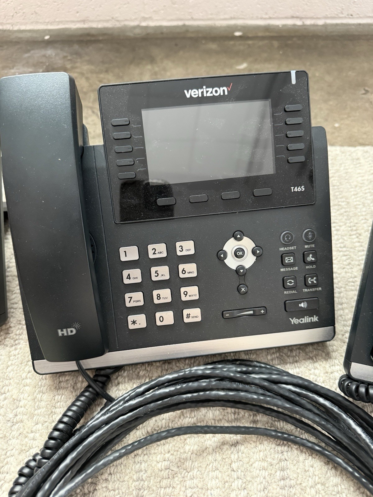 Yealink T46S HD Voice IP Phone Black Gigabit Ethernet Speakerphone USB RJ-45
