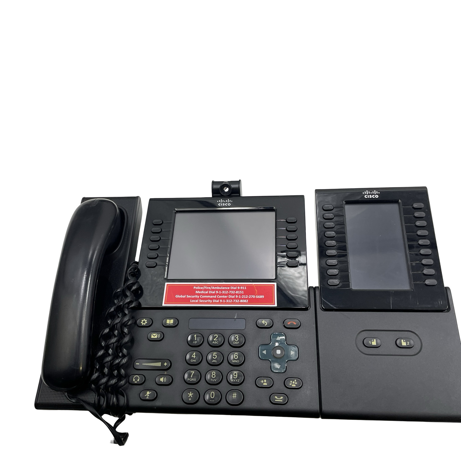 LOT OF 5 Cisco CP-9971 VoIP Video Conference IP Phone w/ Key Expansion Module