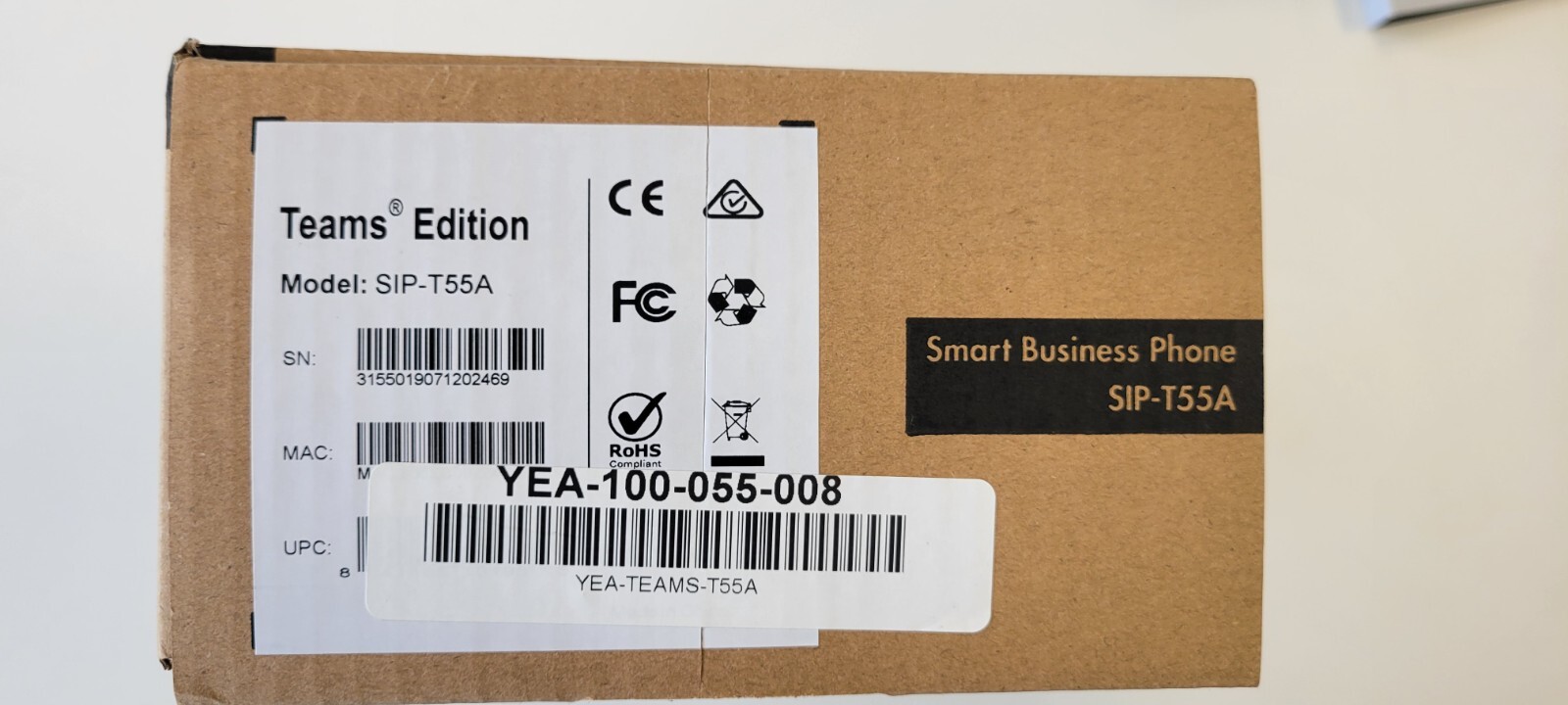 Yealink Smart Business Phone Model SIP-T55A