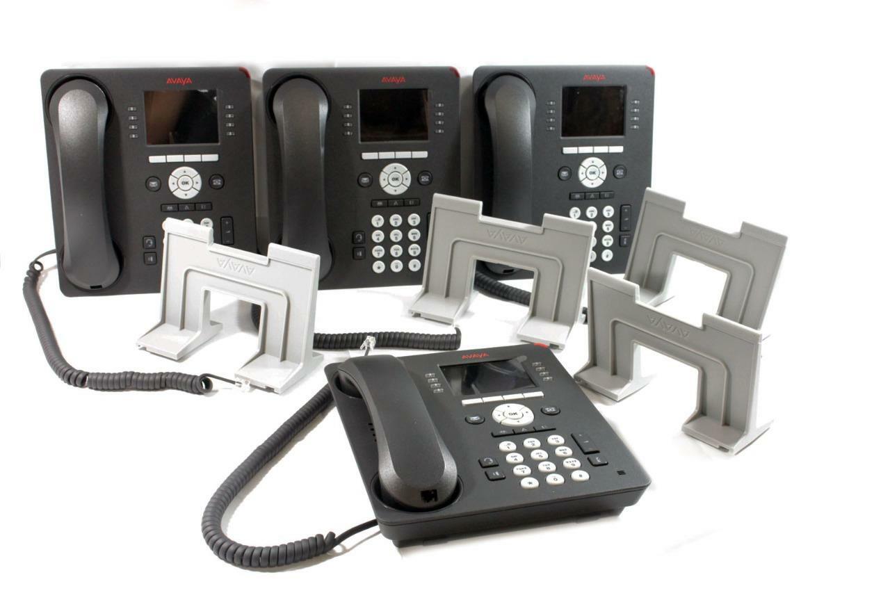 LOT x 4 OEM Avaya 9611G IP Telephone Model: 700504845 AYR-700504845