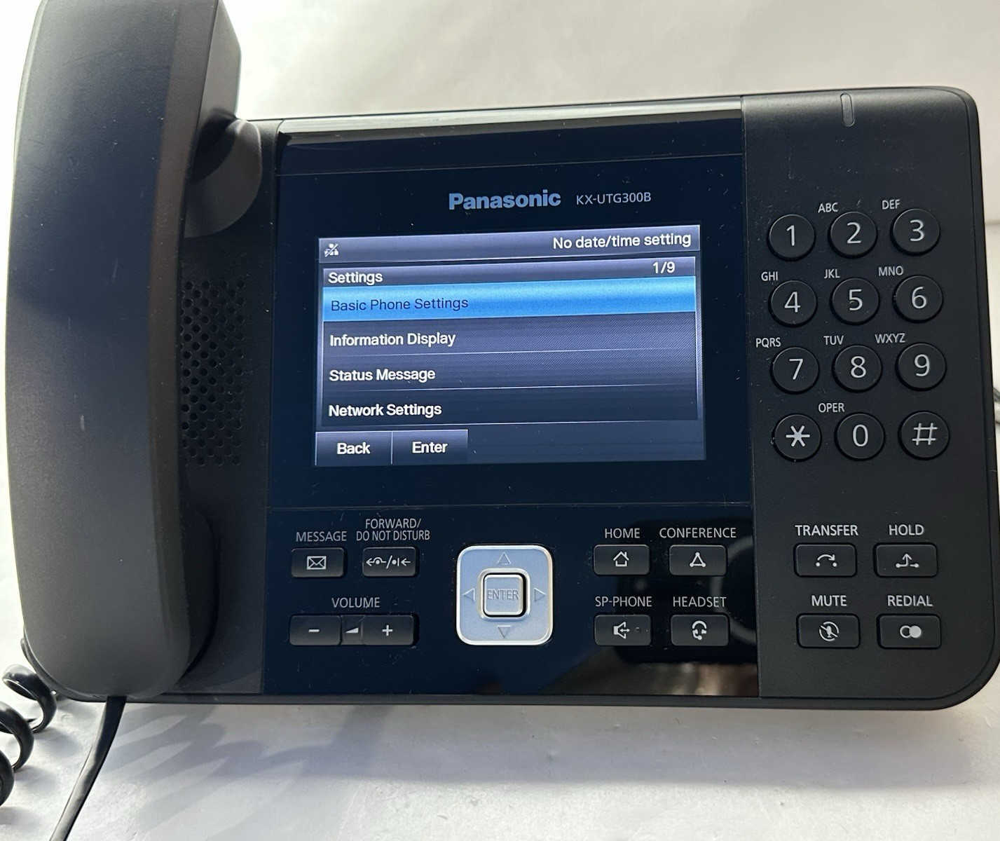 Panasonic KX-UTG300B Touchscreen Color Display SIP Telephone with Power Supply