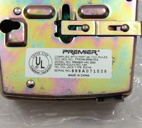Lot of 8 Premiere HAC 2554 Wall Telephone Tone Dial Phone Hearing Aid Compatible
