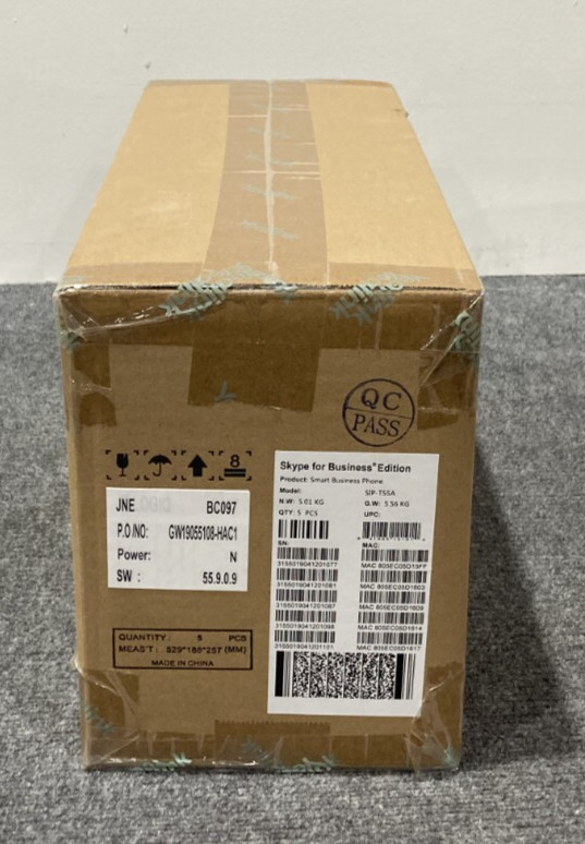 Lot of 5 Yealink Skype For Business SIP-T55A Smart Business Phone – NIB –