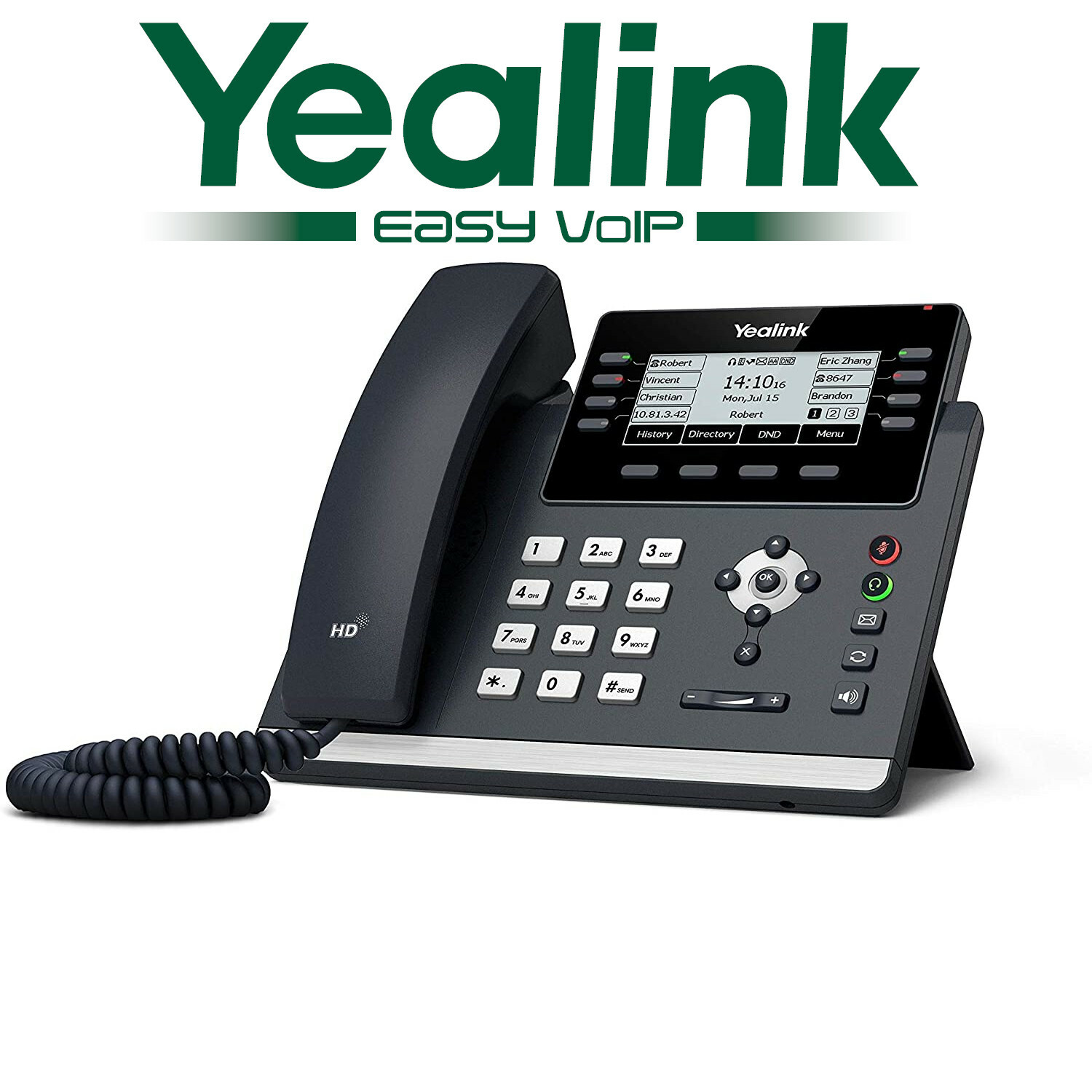 2 Yealink SIP-T43U Unified Firmware Enhanced SIP Phone T43U Gigabit VoIP 12 Line