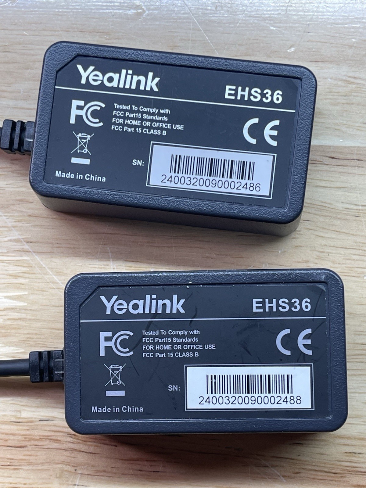 (2) Yealink EHS36 Wireless Headset Adapter
