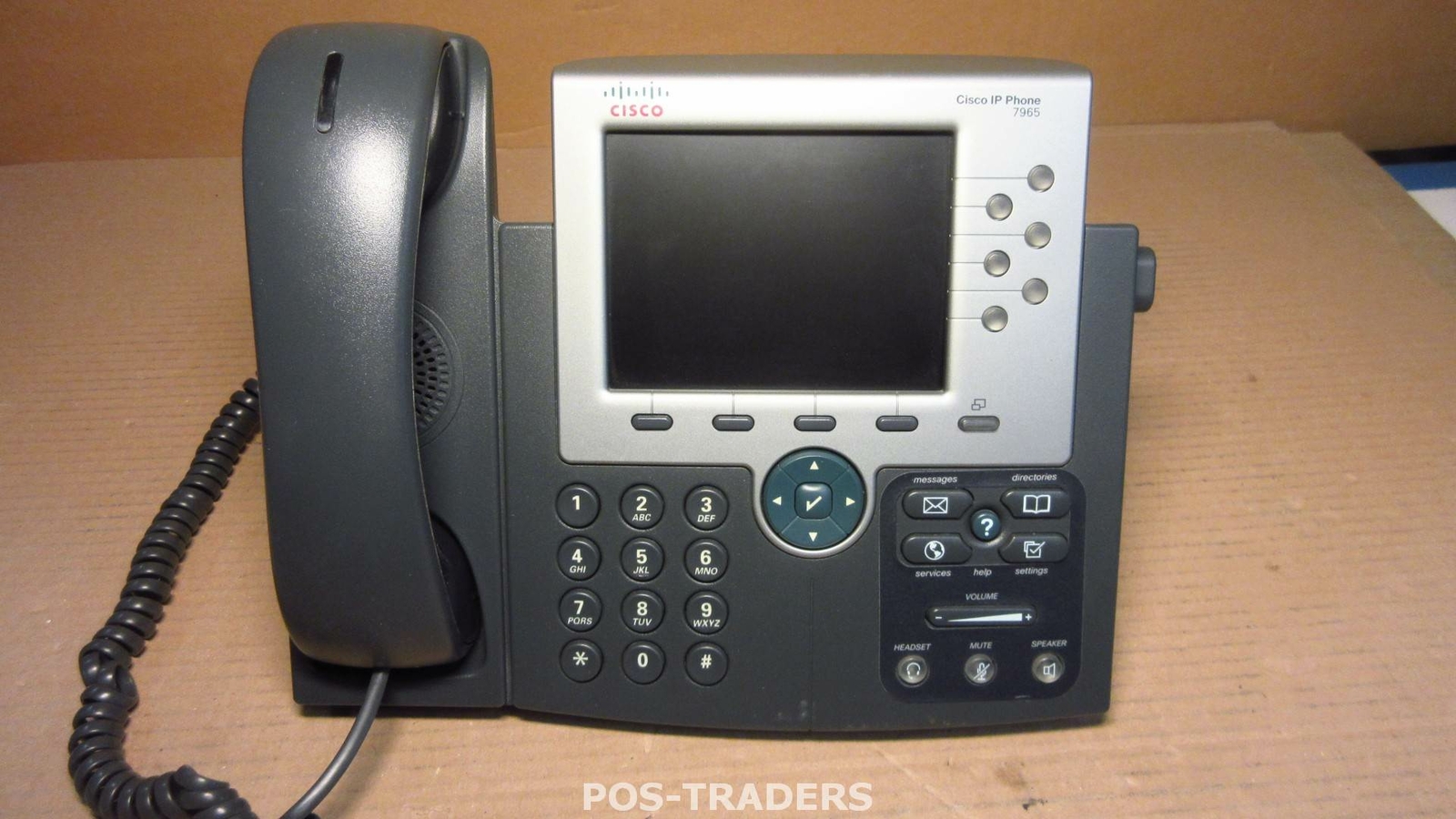 Cisco Unified 7965G 7965 CP-7965G 6-Line VoIP 5″ Telephone Phone – INCL HANDSET