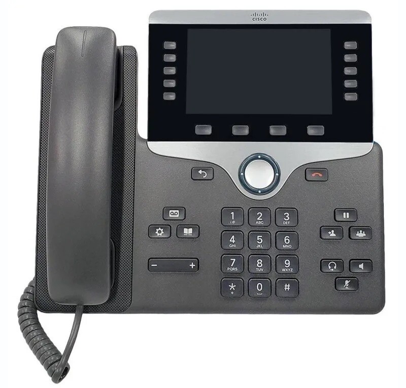 Cisco CP-8841 V01 IP Office Phone w/ Cord, Handset & Stand – No AC