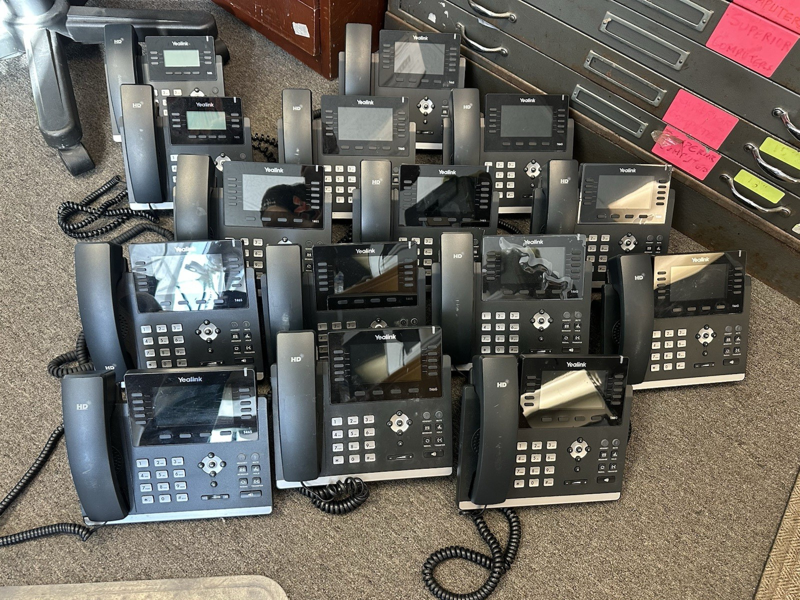 Yealink SIP-T46S-46G-42S Lot Of 15 Complete No Adapters