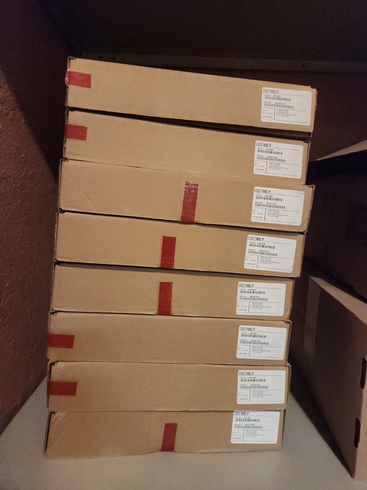 LOT OF 8 – Cisco CP-7940G 2-lines IP Phone, SUPERB CONDITION