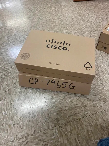 (2) LOT Cisco 7965G IP Phone with 2 7915 Expansion Power Cube Dbl Foot Stand