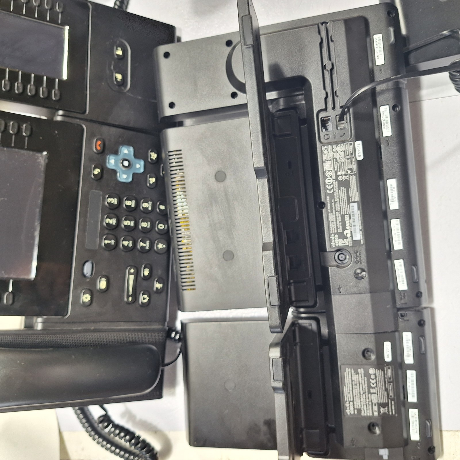 Lot (5) Cisco CP-9971-K9 VoIP IP Phone w Stand, Camera/ Handset – No power cord