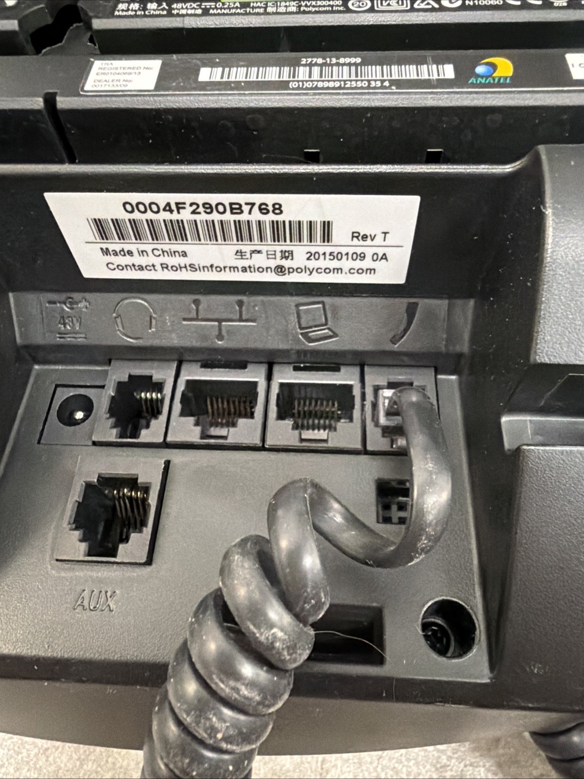 11 Polycom VVX 400 IP Business PoE Telephone 12 lines Voicemail 2200-46157-025