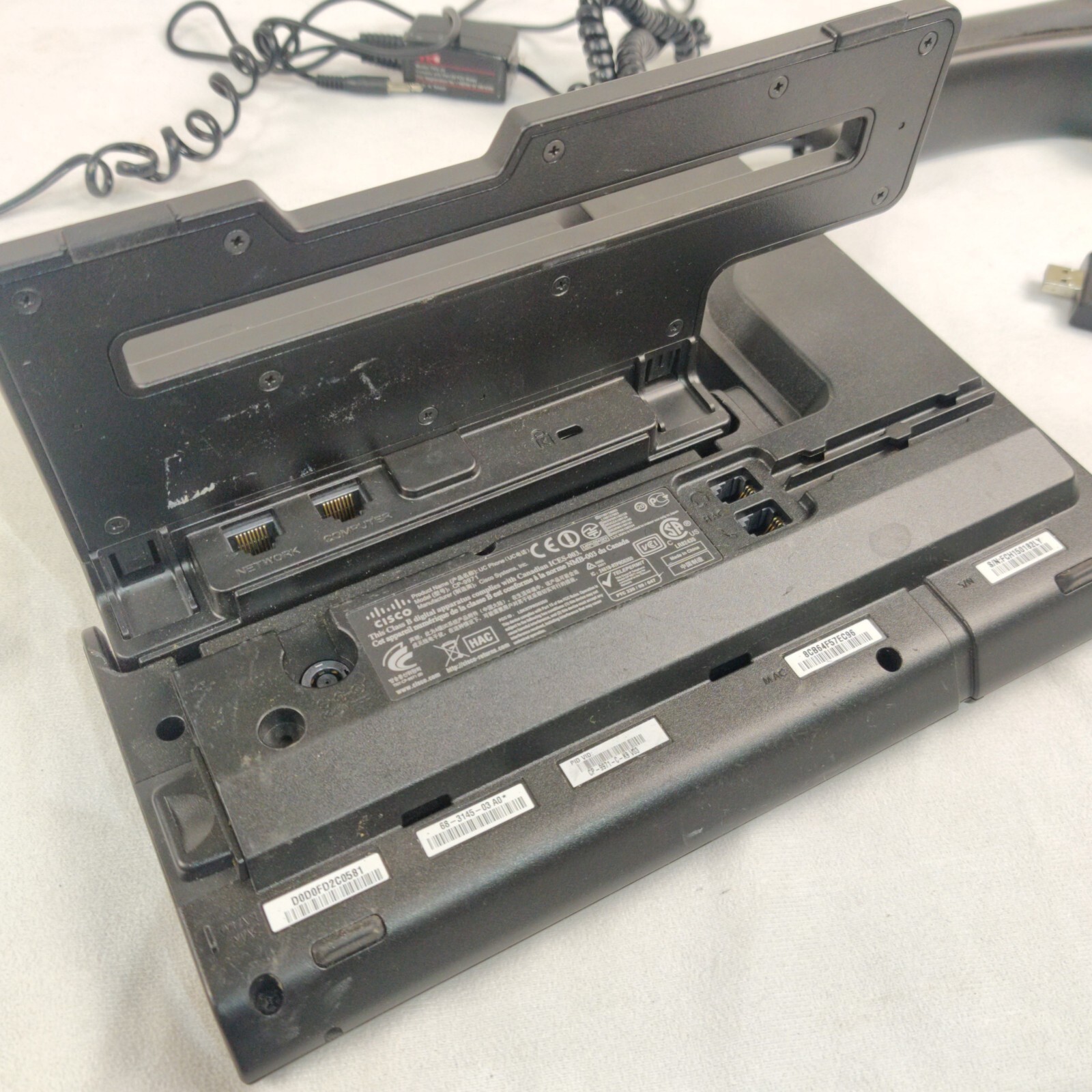 Cisco CP-9971-C-K9 VoIP IP Phone w Stand, Camera & Handset (No power cord)