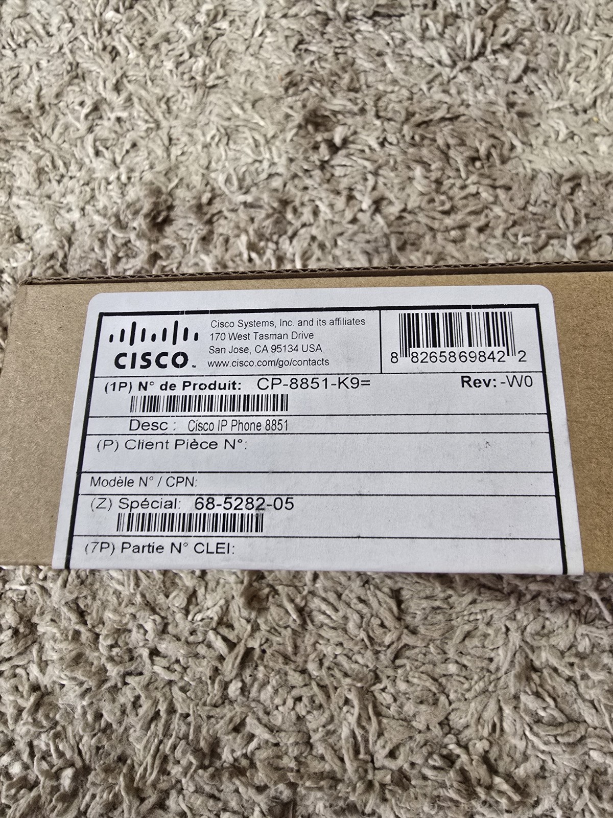 Cisco Cp-8851-K9. Voip Ip Phone. Brand New.