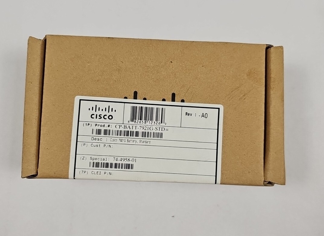 New Genuine Cisco CP-BAT-7925G-STD 74-4958-01 Standard Battery For Cisco-7921G