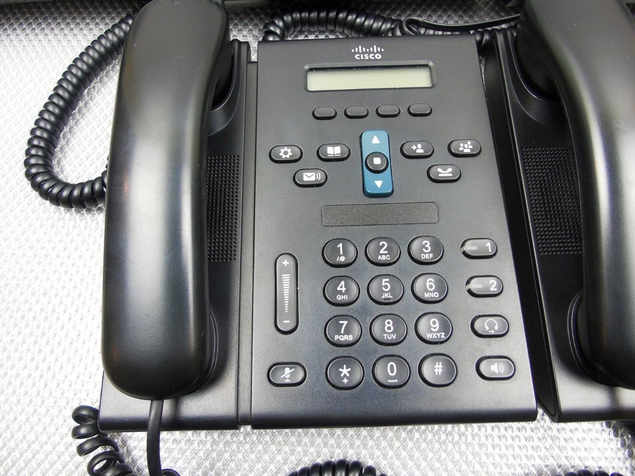 Lot of 6 – Cisco IP Phone CP-6921 CP-6921-C-K9 VOIP IP Phone w/ Handsets Black