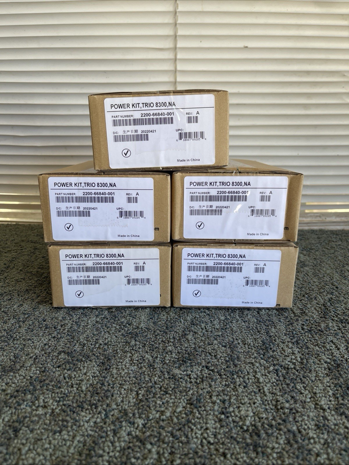 Lot of 5 Polycom 2200-66840-001 PoE Injector Power Kit For Poly Trio 8300 Phone