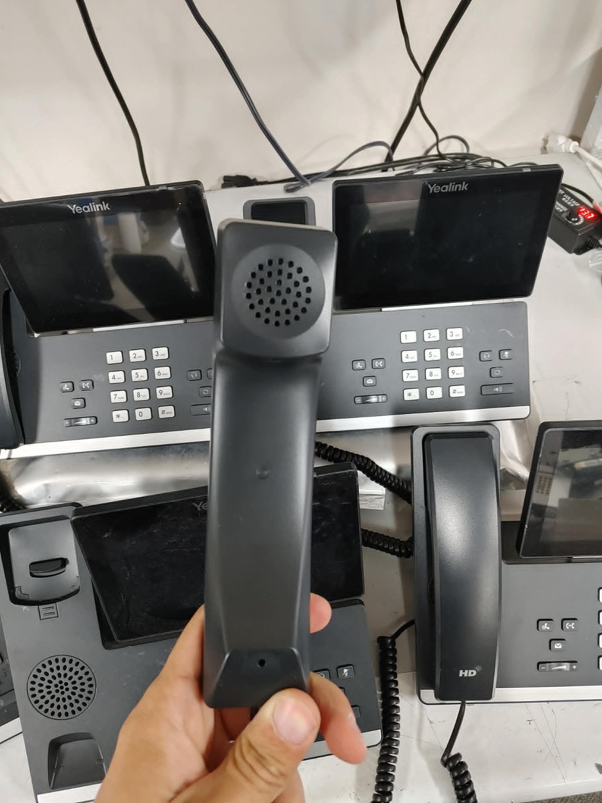 LOT of 5 Yealink SIP-T57W IP Business Phone-With Handset and Stand