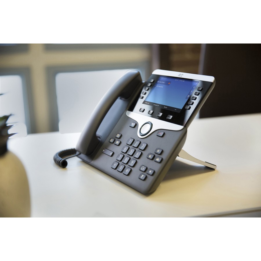 Cisco 8841 IP Phone – Corded – Corded – Wall Mountable – Charcoal