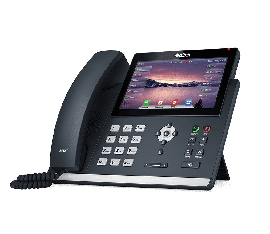5 Yealink SIP-T48U Executive Desk IP Phone 7″ Touch Screen Bundle Lot