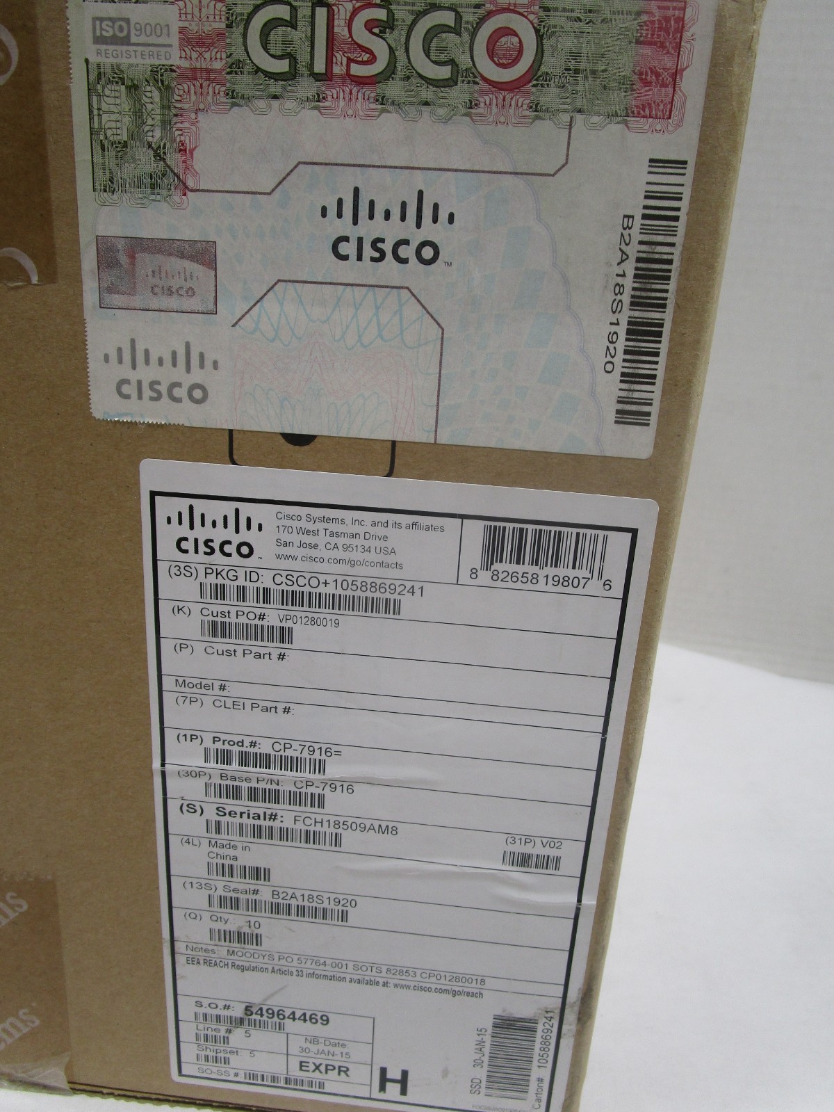 CISCO CP-7916 7916 12-Lines 4.3 inch LCD Key Expansion Module NEW LOT OF 10