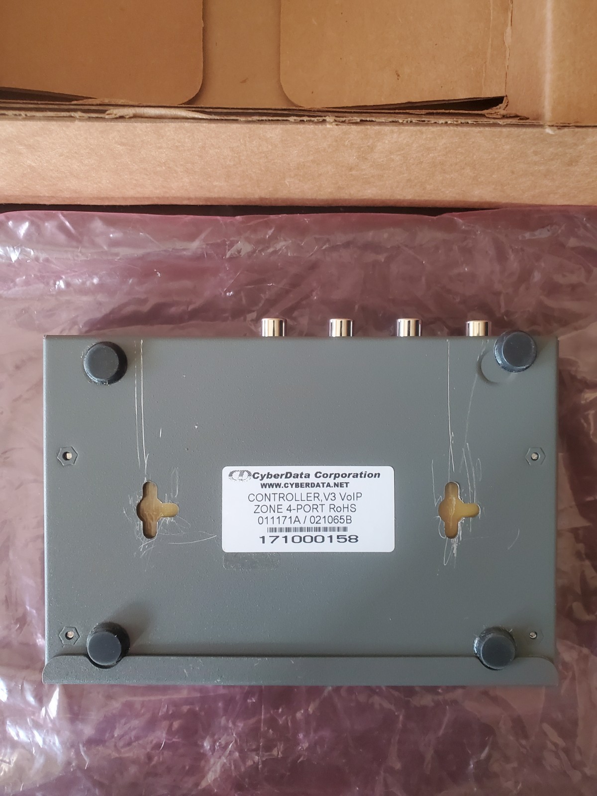 CyberData SIP Paging Adapter 4-Port Zone 011171 *EXCELLENT with BOX*