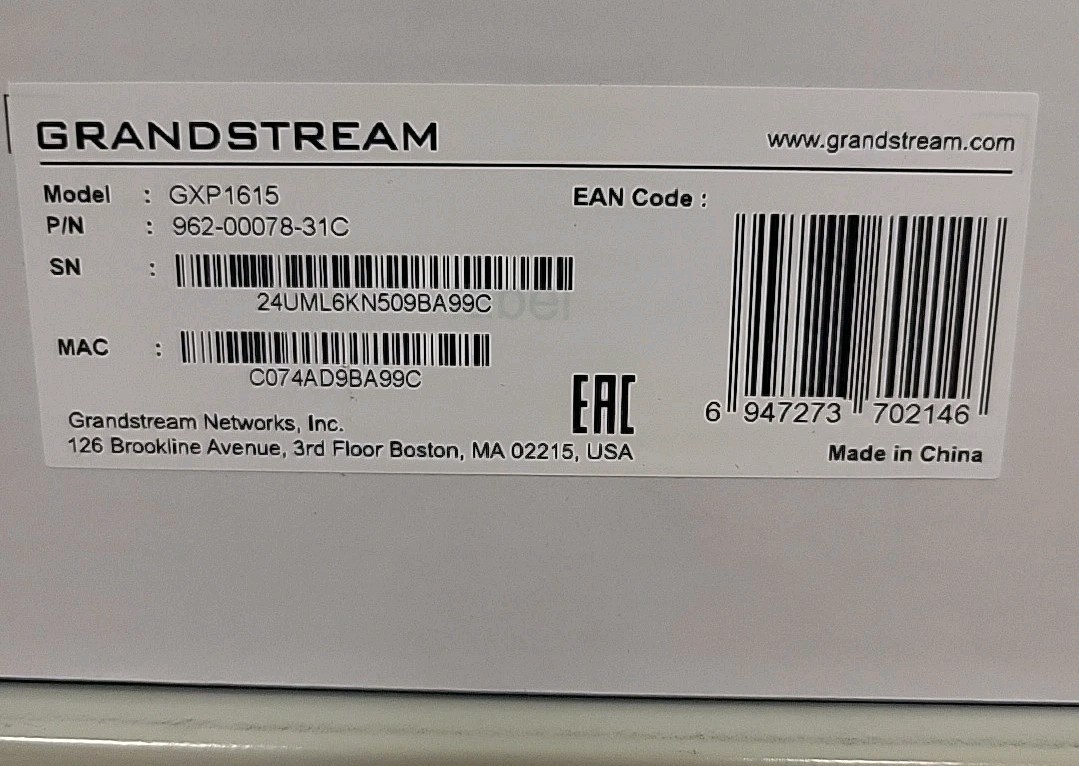 GXP1610 Grandstream Phone
