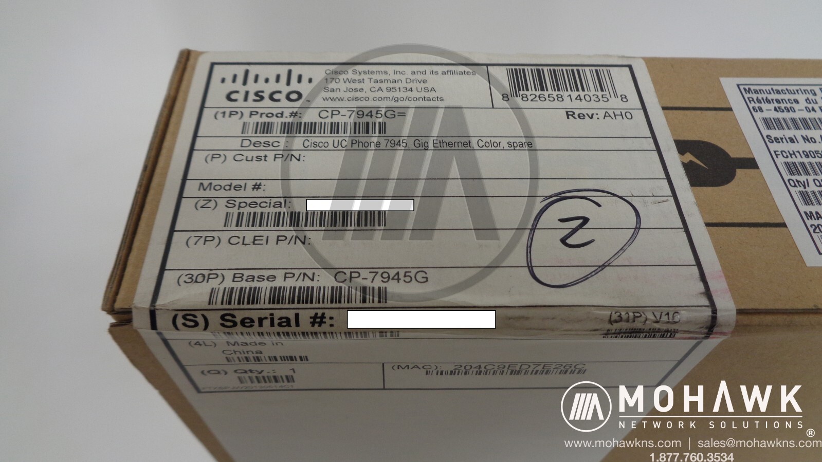 NEW Cisco 7945G IP VoIP Gigabit GIGE Telephone Phone – CP-7945G=