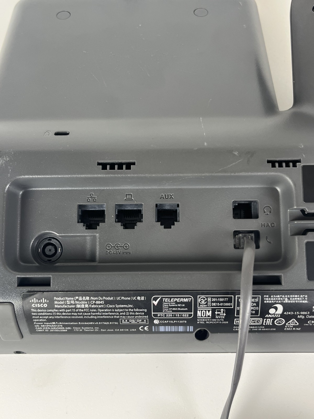 Cisco IP Desk Phone 8800 Series with Web Camera and PoE Model CP-8845-K9