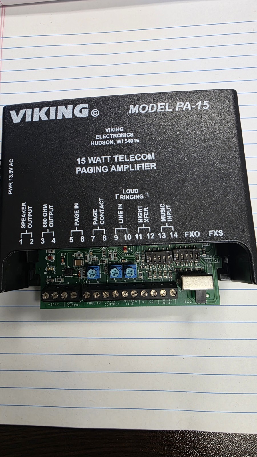 Viking PA-15 Ringing & Paging Device With Power Supply